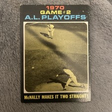 1971 Topps 1970 Playoff Game 2 McNally Makes It 2 Straight Card 196