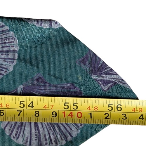 Polo Ralph Lauren Tie 56.5" Classic Green Purple Seashell Silk USA Nautical VTG - Picture 10 of 10