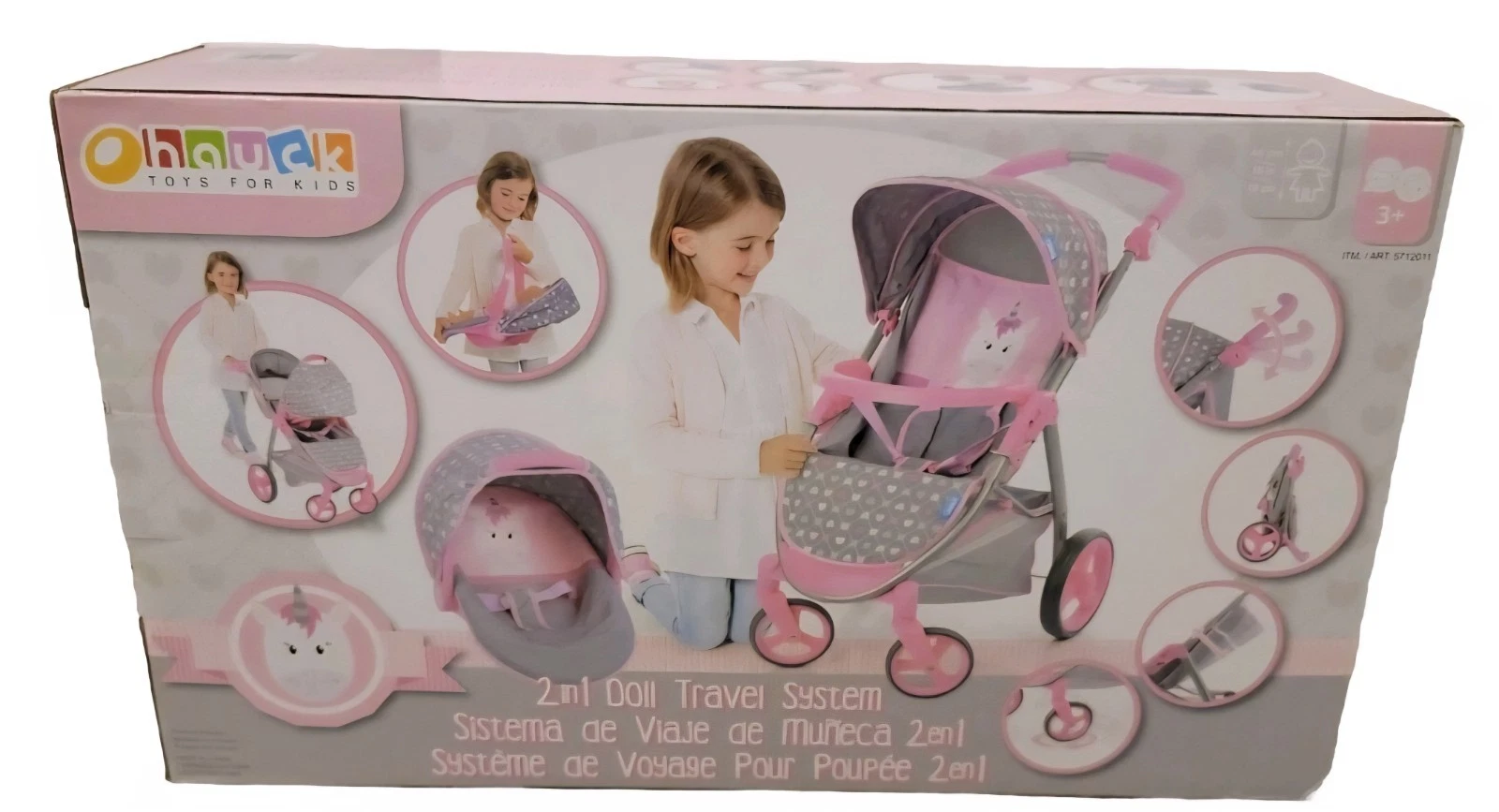 2-in-1 Doll Travel Set Stroller And Carrier System