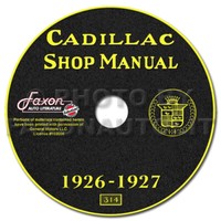 1926-1927 Cadillac Werkstatt Handbuch Auf CD 314 Reparatur Service