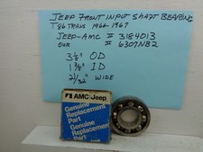 Jeep 3 Speed T86 Transmission Input Shaft Bearing 6307nb2 Jeep3184013 1966-1967