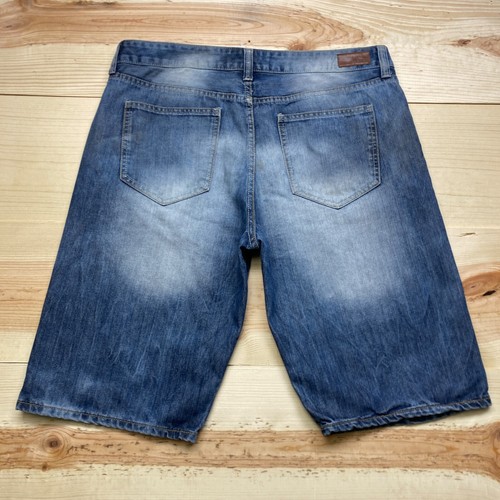 Vintage Ecko Unltd Shorts 38 blau Denim Jeans weites Bein Baggy Skater Y2K