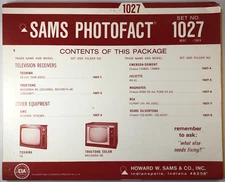 SAMS PHOTOFACT FOLDER SET NO. 1027, 1969, SCHEMATICS & SERVICE MANUALS