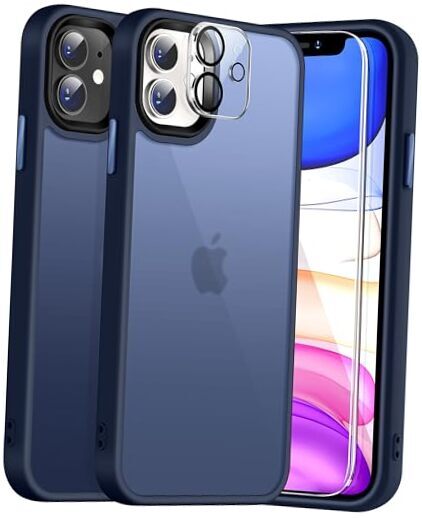 [5 in 1 for iPhone 11 Case, [Anti-Yellowing] [Military-Grade Gentleman Blue