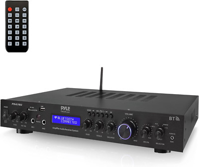 Pyle 5 Channel Rack Mount Bluetooth Receiver, Home Theater Speaker Amp, 200W 