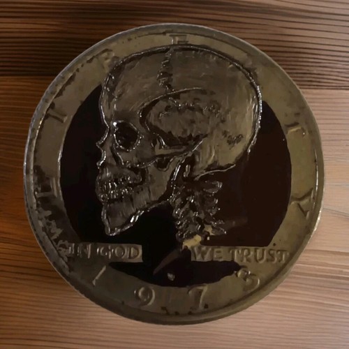 Susan B Anthony Dollar hand carved original by J&M Tarantula As Chief Pine Leaf - Picture 14 of 24