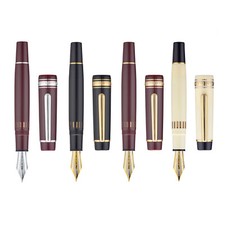 JUNLAI 930 #9 Piston Fountain Pen F/M/B Nib Flat Top Resin Pen Writing Pen