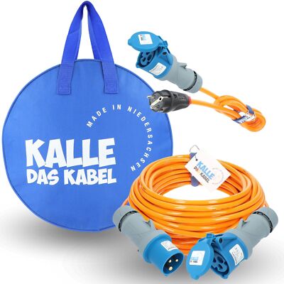 Camping STARTER SET Campingkabel Verlängerung 3G 2,5mm 25 m + Adapterkabel 1,5 m