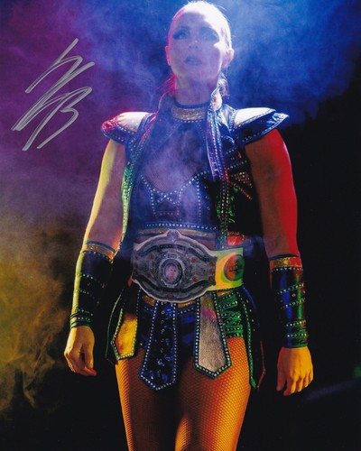 Kamille Brickhouse signiert 8x10 Foto AEW Lucha Libre AAA NWA XPW Bild Auto 14