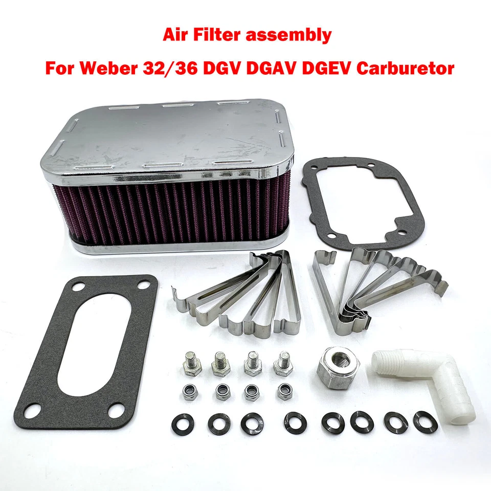 Conjunto de filtro de aire para carburador Weber 32/36 DGV DGAV DGEV 99217.331 lavable Foto 4 de 4