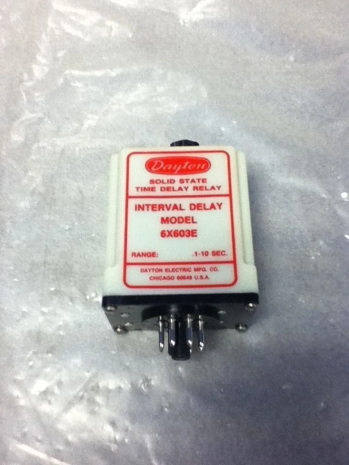 Dayton 6X603 6X603E 120 V AC 10 A DPDT .1-10 sec Interval Delay Relay - Image 3 of 4
