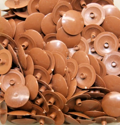 20x GRK Plastic Screw Caps Covers TORX T25 Head Push Fit Furniture MEDIUM BROWN