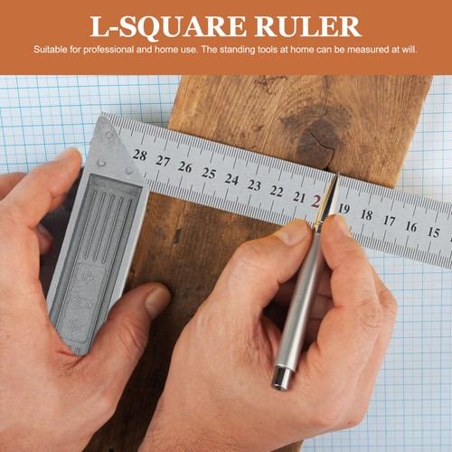 90 Degree Measuring Tool L- Square Quilting Ruler L- Square Steel Rulers - Picture 7 of 12