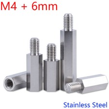 M4 + 6 304 Stainless Steel Male Female Spacers Hex Column Standoff Pillar Stud