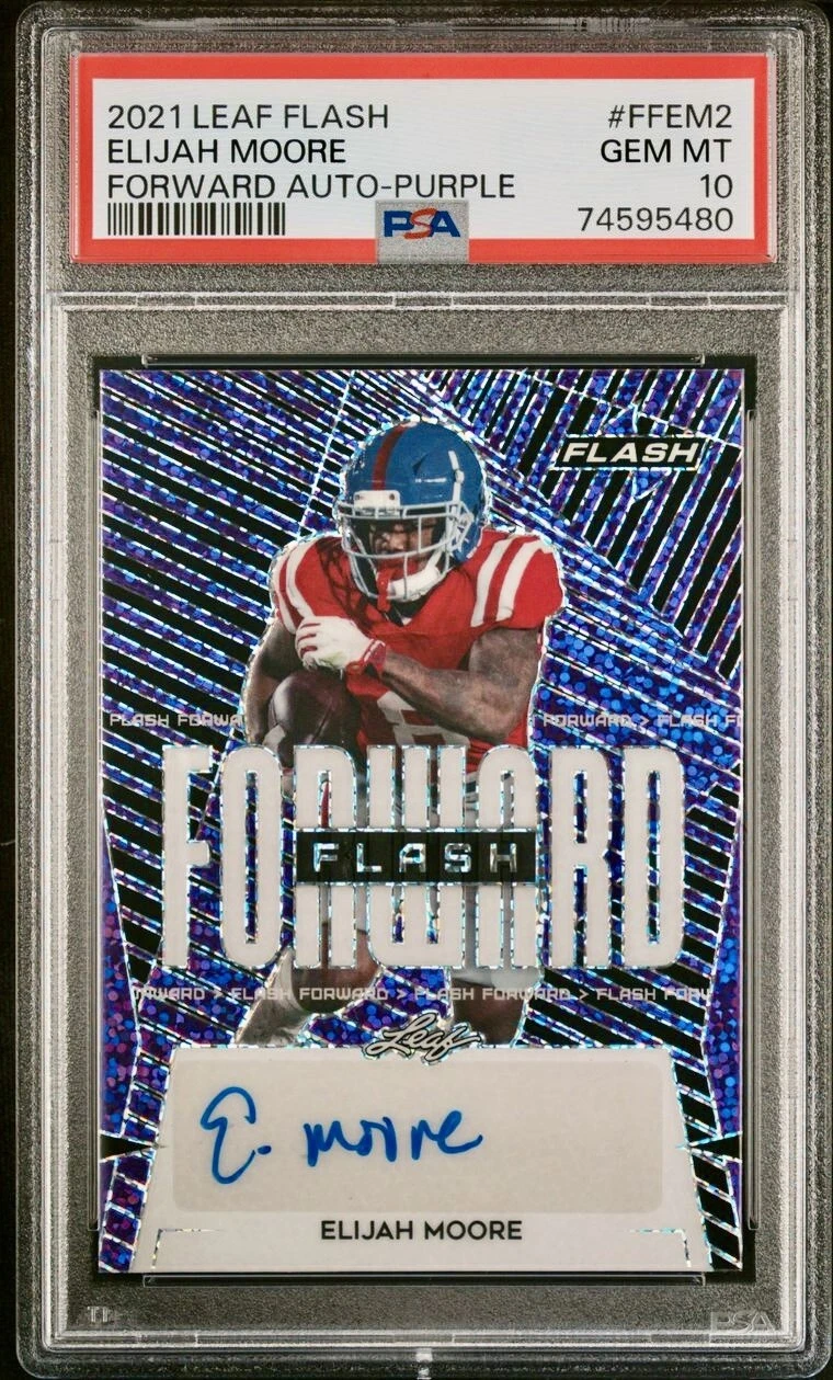 Elijah Moore Leaf Flash Forward Autographs #FFEM2 Purple