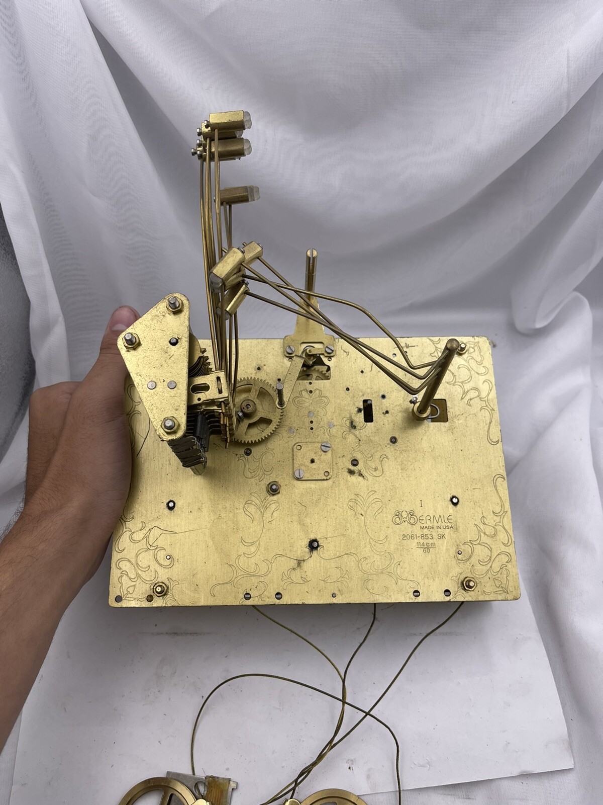 Used Grandfather Clock Movement Hermle for parts 2061853 SK 114cm eBay