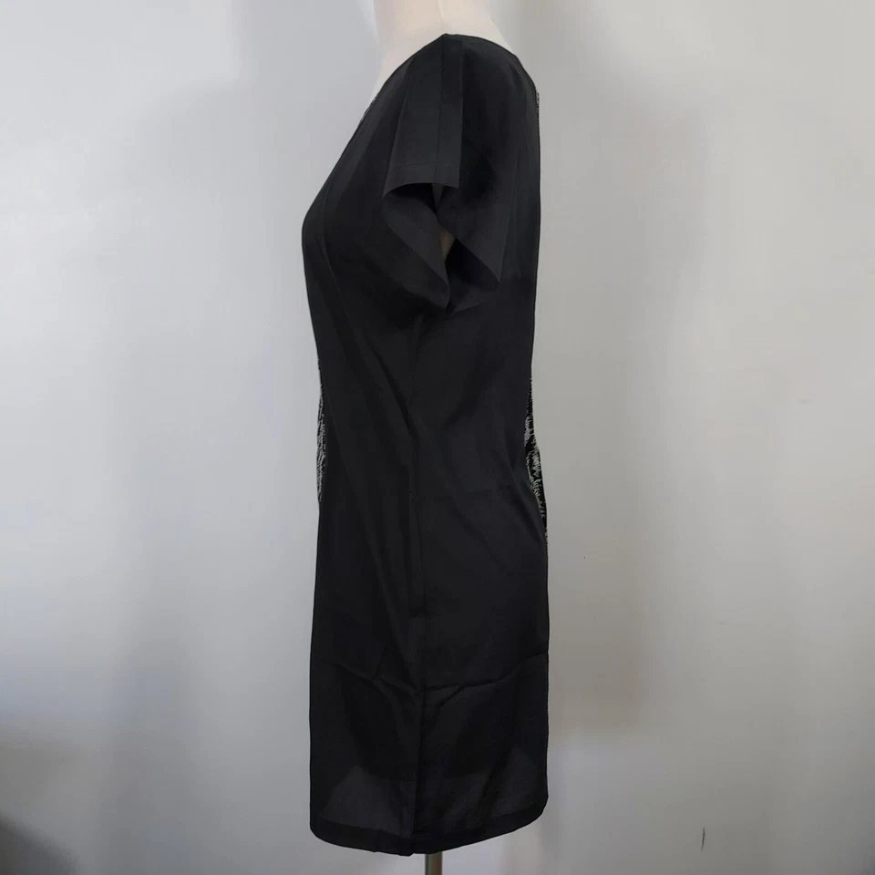 Vestido M60 Miss Sixty para mujer talla 10 bloques de colores negro blanco azul mangas cortas Foto 4 de 4