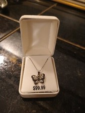 18" Sterling Silver Butterfly Necklace