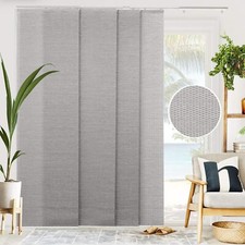 Chicology Vertical Sliding Door Blinds 86w X 96h Adjustable Gray Window Shade Chicology Vertical Sliding Door Blinds 86w X 96h Adjustable Gray Window Shade