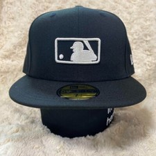 New Era 59Fifty MLB Logo Fitted Cap Umpire Hat Major League Baseball size 7 3/8