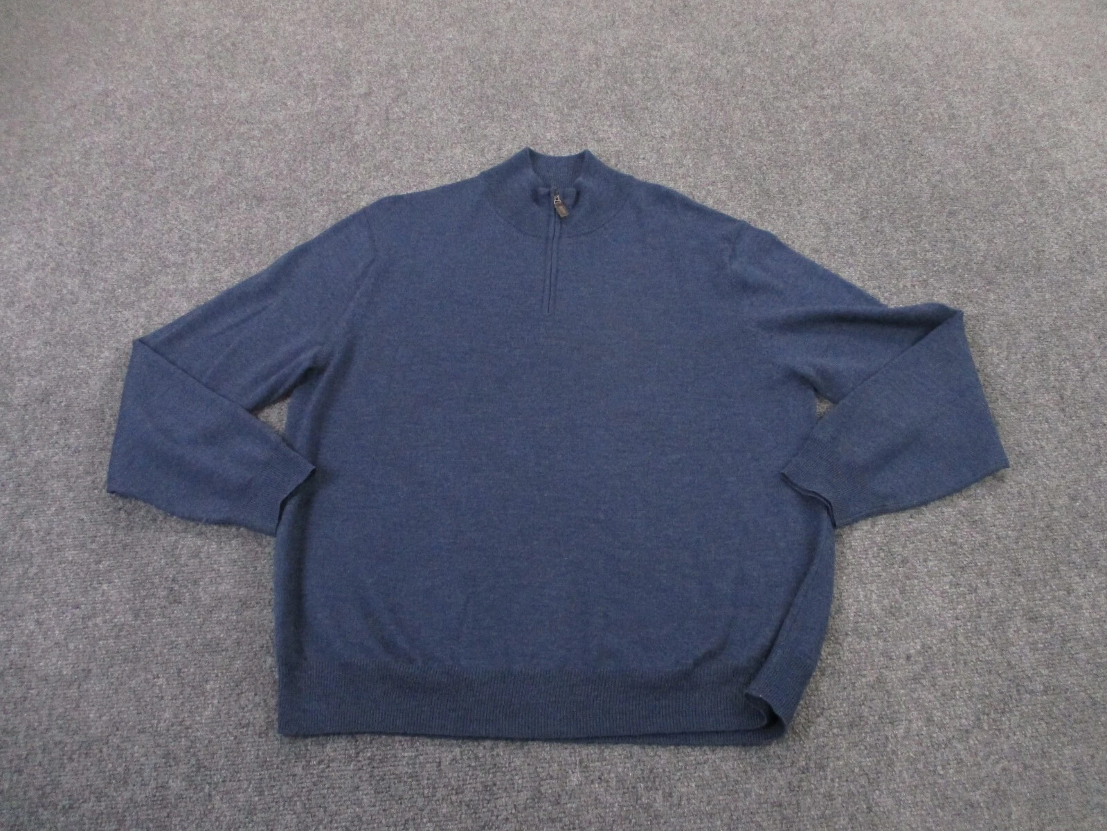 Jos A Bank Sweater Mens L Blue Wool Pullover Classic Preppy Golf Lightweight