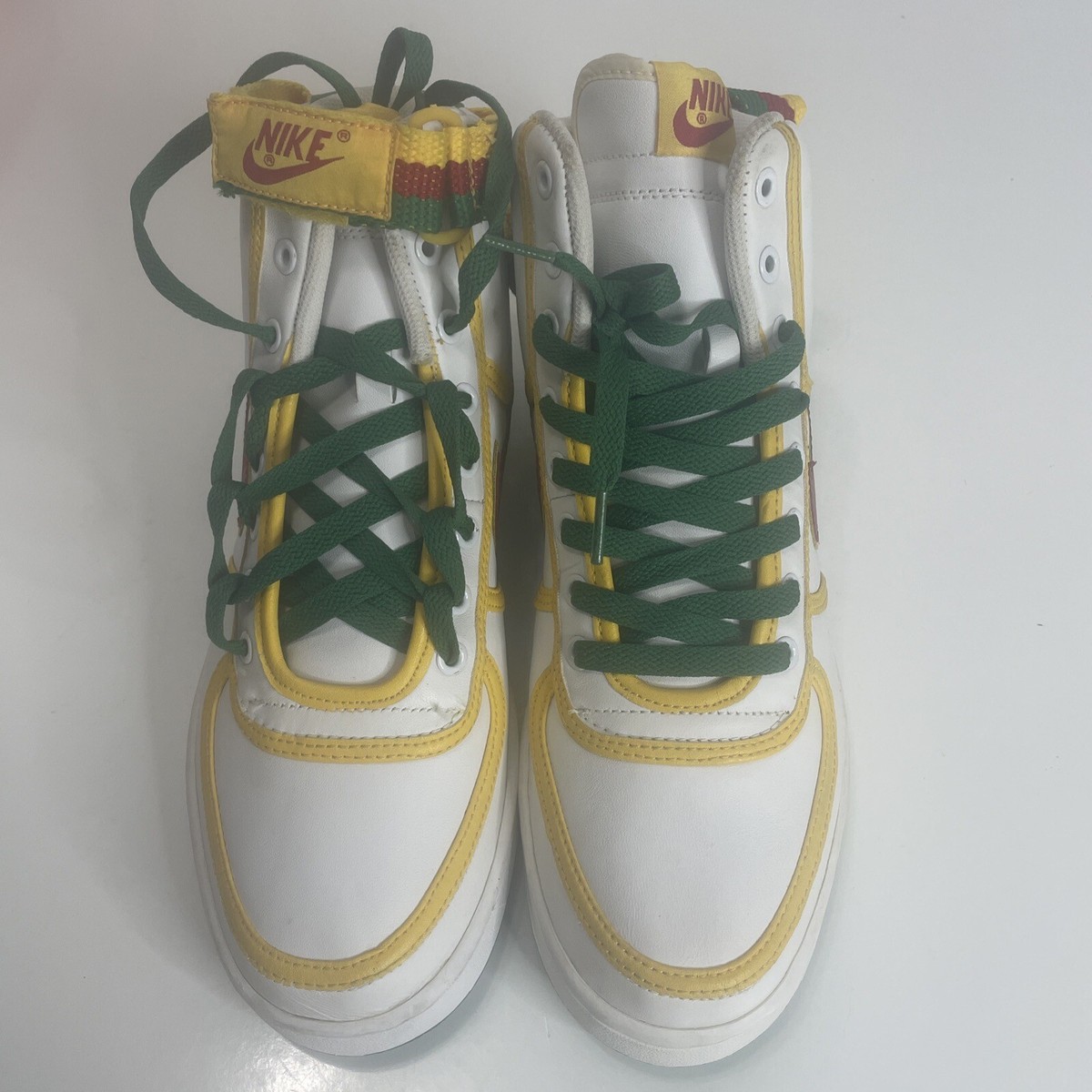 Nike Air Vandal Hi Leather RASTA West Indies White Shoes Sz  display picture 1