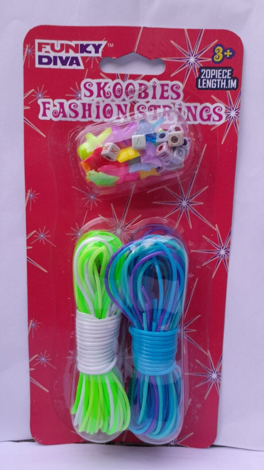 SCOUBIDOU 20-PACK FASHION STRINGS WITH CHARMS SCOUBIE SCOOBIES SKOOBIES NEW! #3