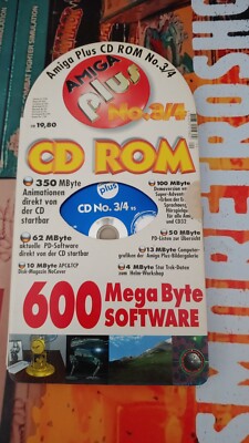 Amiga Plus CD Rom No 3 / 4 Commodore Amiga 500, 1200 etc Magazin auf CD