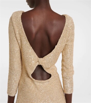 Saint Laurent Feather-Trimmed Sequined Mini dress - BNWT - RRP$4,890 USD |  eBay