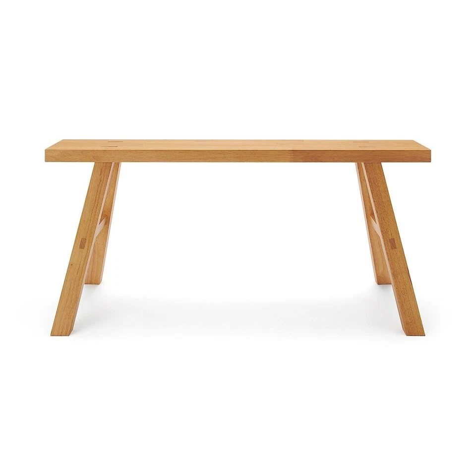 MUJI Rubber Wood Bench Stool Large 39 x 11 x 17 in - Image 2 of 4