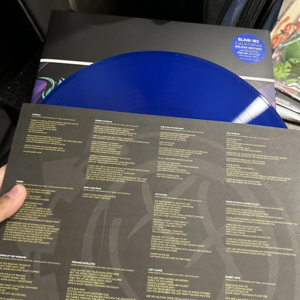 Blink-182 - California Deluxe Edition Royal Blue Marble Color Vinyl 2LP - Image 3 of 3