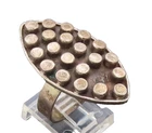 925 Sterling Silver Vintage Ring Brutalist Solid Beaded Eye Sz 10.5  RG27743