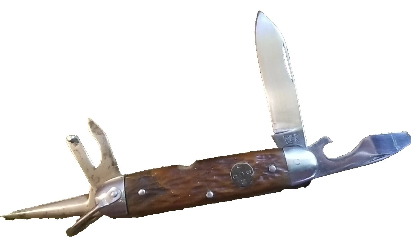 Mango de hueso Imperial cuchillos plegables de colección