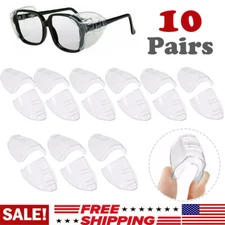 10 Pairs  Side Shields For Eye Glasses Slip On Safety Glasses Shield Universal