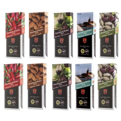 RIZZA CIOCCOLATO DI MODICA IGP MIX 10 TAVOLETTE VARI GUSTI