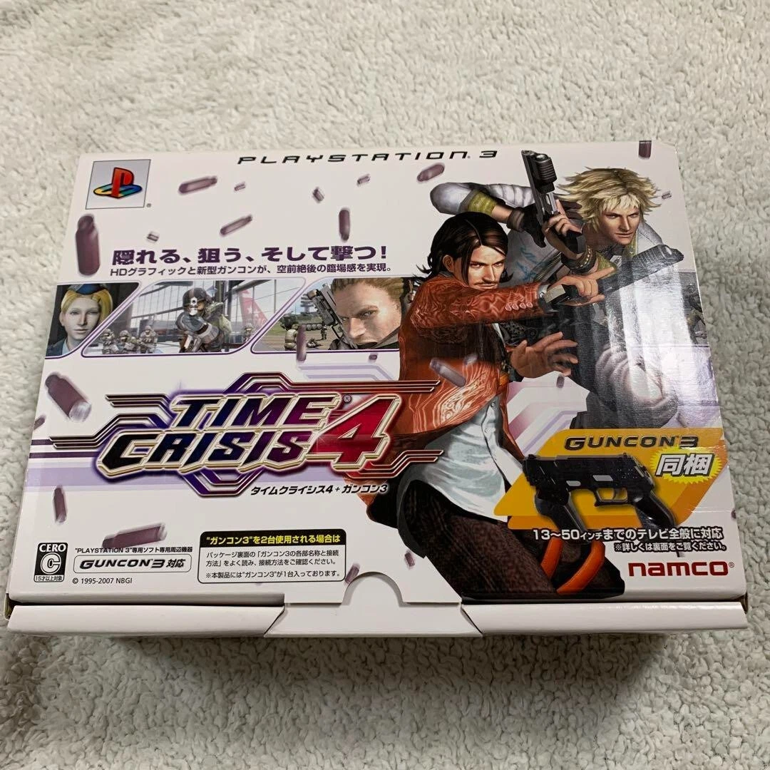 TIME CRISIS 4 and Gun Con 3 Set PlayStation 3 Gun Controller 3 PS3 Japan  import