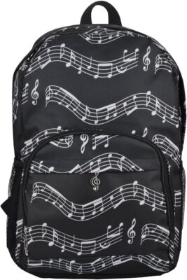 KingPoint Thick Cotton Tote Bag - Music Note Pattern Shopping Bag For Women, Eco-Friendly & Durable