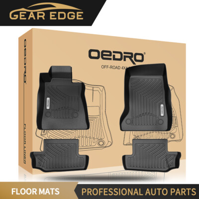 Floor Mats Liners For 2016-2024 Chevrolet Camaro All Weather TPE Rubber Carpet