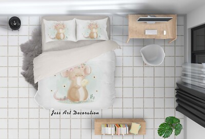 3D Mouse Cheese Floral Butterfly Quilt Cover Set Bedding Sets Pillowcases 64