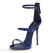 Womens Summer Round Toes New Leather Open Toes Thin Heels High Heels Sandals