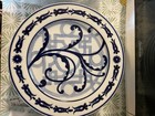 Bombay Company Set of 8 - Blue and White 11 inch Dinner Plates Pottery Vintage