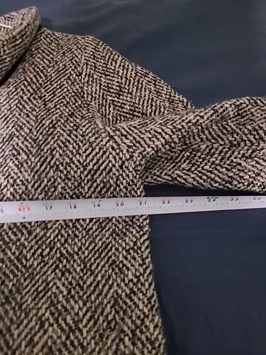 Abrigo Chaqueta Largo Completo Lana Karizma East LTD Espiga Trinchera De Colección Excelente Estado - Imagen 9 de 15