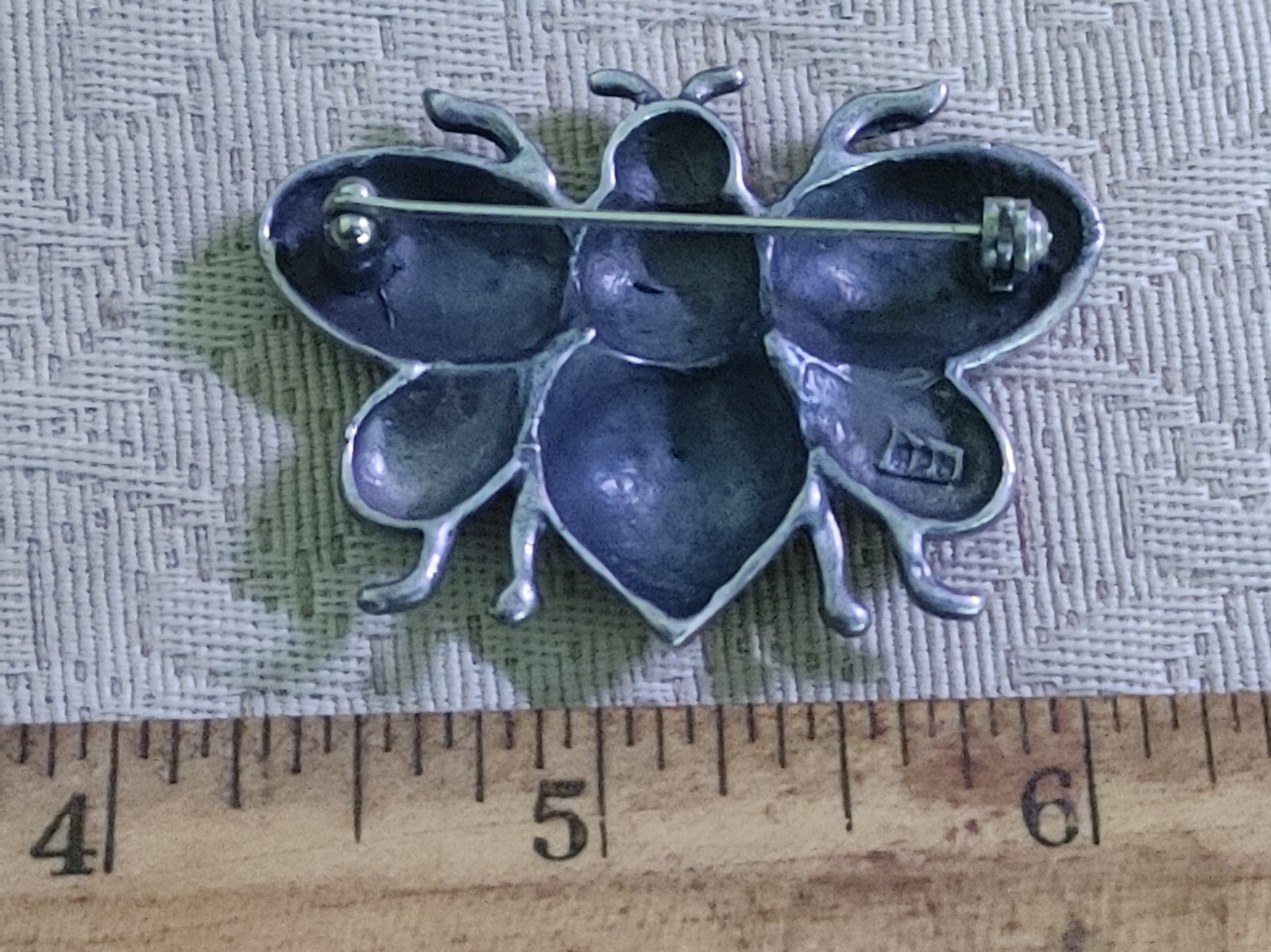 Sterling Silver Patterned Textured Bumblebee Broo… - image 17