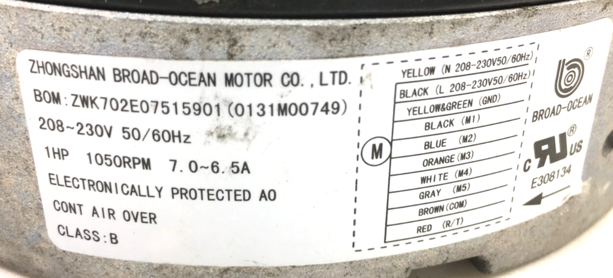 BROAD-OCEAN ZWK702E07515901 ECM Module ONLY 0131M00749 KMSAH011D01