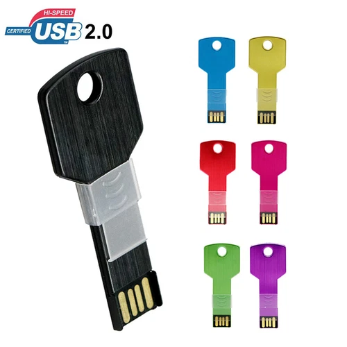 Key Shape USB Flash Drive Memory Stick Thumb Pen Drive Storage 64GB 32GB 16GB