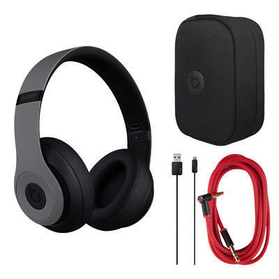 Beats by Dr. Dre Studio 3 Wireless Over-Ear Kopfhörer Grau Schwarz   Exzellent