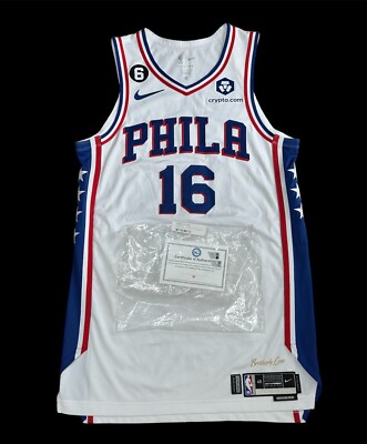 Nike NBA Philadelphia 76ers Team Issued Player Issued Statement Jersey Size  46+4