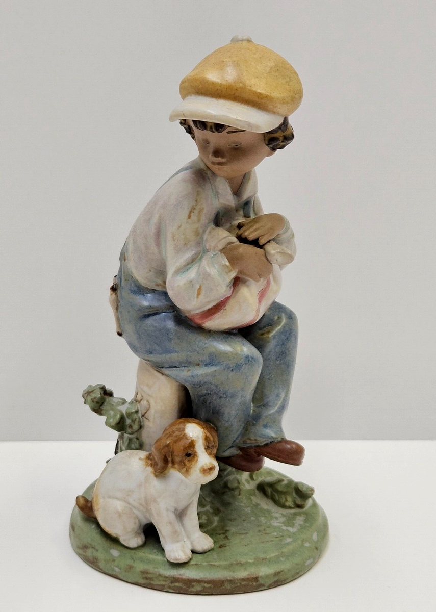 Lladro Spain My Best Friend Figurine C-29 J Signed Boy with