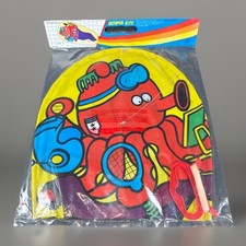   Vintage 80s KW Octopus Kite 14  Wide 80  Long NOS 508 Colorful  