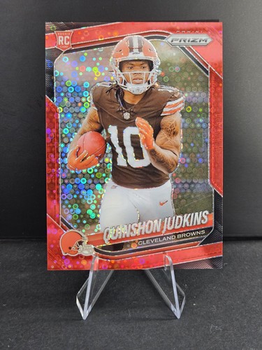 2025 Panini Red No Huddle Prizm #313 Quinshon Judkins Browns RC Rookie /99